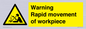 WV7771: Warning Rapid movement of workpiece