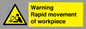 WV7771: Warning Rapid movement of workpiece