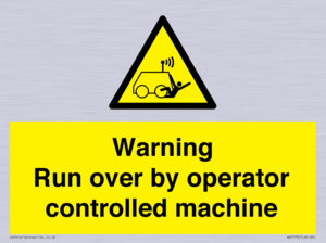 WV7773: Warning run over by operator controlled machine