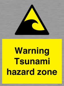 WV7779: Warning Tsunami hazard zone
