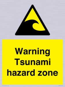WV7779: Warning Tsunami hazard zone