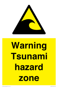WV7779: Warning Tsunami hazard zone