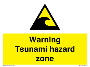 WV7779: Warning Tsunami hazard zone