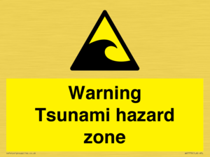 WV7779: Warning Tsunami hazard zone
