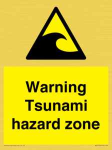 WV7779: Warning Tsunami hazard zone