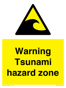 WV7779: Warning Tsunami hazard zone