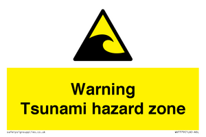 WV7779: Warning Tsunami hazard zone