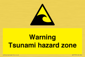 WV7779: Warning Tsunami hazard zone