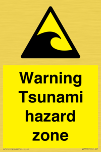 WV7779: Warning Tsunami hazard zone