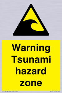 WV7779: Warning Tsunami hazard zone