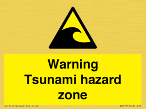 WV7779: Warning Tsunami hazard zone