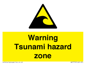 WV7779: Warning Tsunami hazard zone