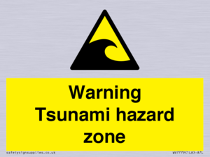 WV7779: Warning Tsunami hazard zone