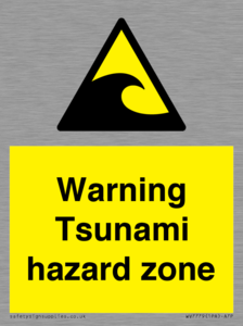 WV7779: Warning Tsunami hazard zone