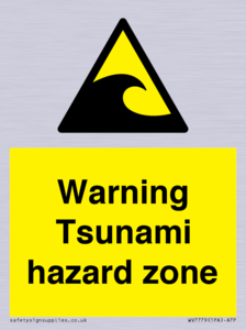 WV7779: Warning Tsunami hazard zone