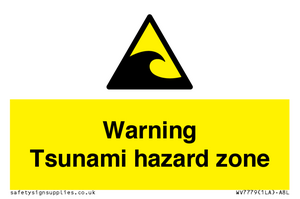 WV7779: Warning Tsunami hazard zone