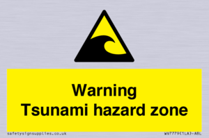 WV7779: Warning Tsunami hazard zone