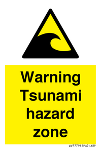 WV7779: Warning Tsunami hazard zone