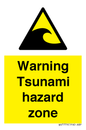 WV7779: Warning Tsunami hazard zone