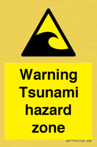 WV7779: Warning Tsunami hazard zone