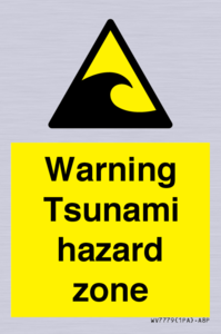 WV7779: Warning Tsunami hazard zone