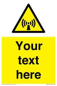WV7782: Custom Sign with Non-ionizing radiation symbol