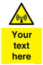 WV7782: Custom Sign with Non-ionizing radiation symbol
