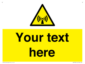 WV7782: Custom Sign with Non-ionizing radiation symbol