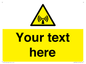 WV7782: Custom Sign with Non-ionizing radiation symbol