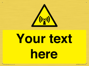 WV7782: Custom Sign with Non-ionizing radiation symbol