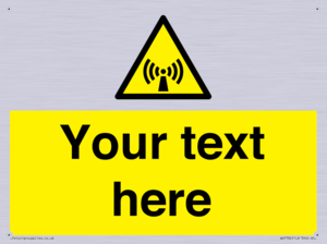 WV7782: Custom Sign with Non-ionizing radiation symbol