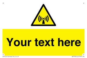 WV7782: Custom Sign with Non-ionizing radiation symbol