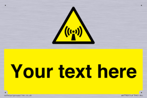 WV7782: Custom Sign with Non-ionizing radiation symbol