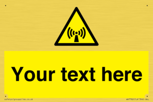 WV7782: Custom Sign with Non-ionizing radiation symbol