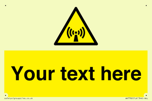WV7782: Custom Sign with Non-ionizing radiation symbol