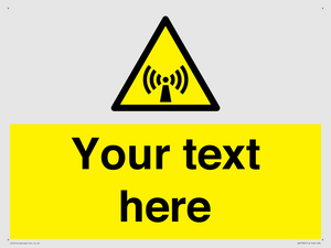 WV7782: Custom Sign with Non-ionizing radiation symbol