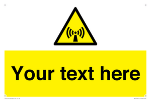 WV7782: Custom Sign with Non-ionizing radiation symbol