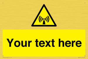 WV7782: Custom Sign with Non-ionizing radiation symbol