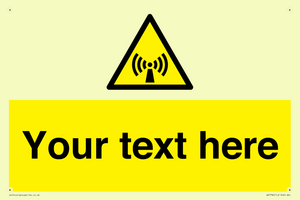 WV7782: Custom Sign with Non-ionizing radiation symbol