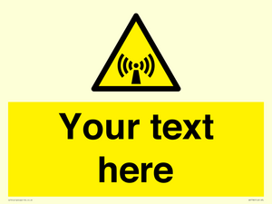 WV7782: Custom Sign with Non-ionizing radiation symbol