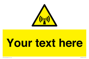 WV7782: Custom Sign with Non-ionizing radiation symbol