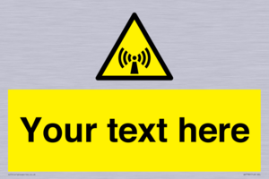 WV7782: Custom Sign with Non-ionizing radiation symbol