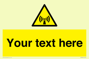 WV7782: Custom Sign with Non-ionizing radiation symbol