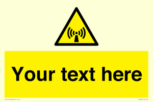 WV7782: Custom Sign with Non-ionizing radiation symbol