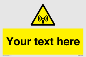 WV7782: Custom Sign with Non-ionizing radiation symbol