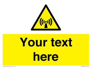 WV7782: Custom Sign with Non-ionizing radiation symbol