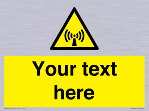 WV7782: Custom Sign with Non-ionizing radiation symbol