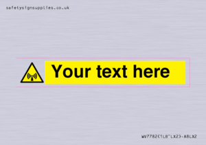 WV7782: Custom Sign with Non-ionizing radiation symbol