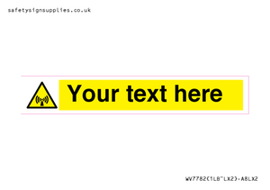 WV7782: Custom Sign with Non-ionizing radiation symbol