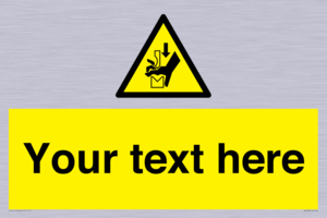 WV7788: Custom warning hand crushing between press brake tool